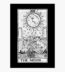 The Moon Tarot Card - Major Arcana - fortune telling - occult Photographic Print
