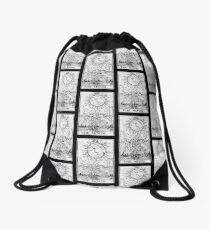 The Moon Tarot Card - Major Arcana - fortune telling - occult Drawstring Bag