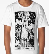 The Tower Tarot Card - Major Arcana - fortune telling - occult Long T-Shirt