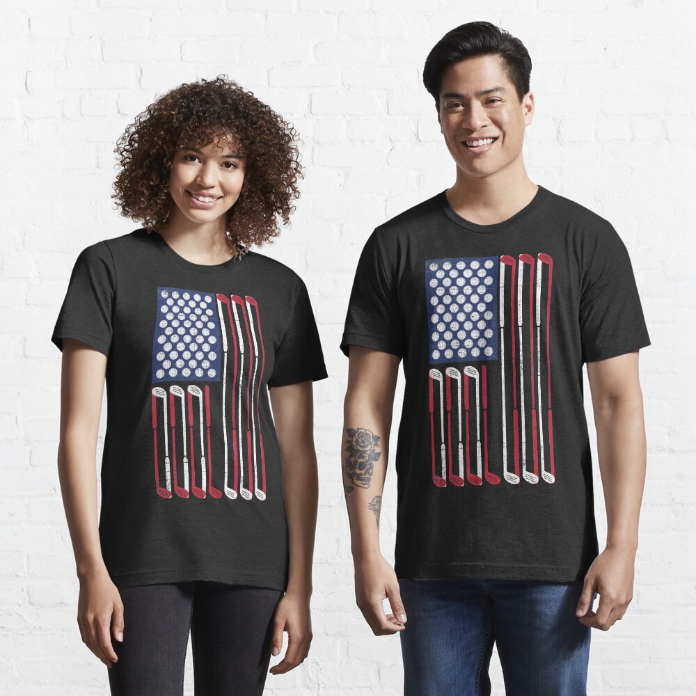 Vintage Flag > US Flag Made of Golf Balls + Clubs > Cool Golf Essential T-Shirt