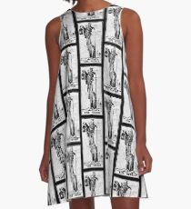 Die Einsiedler Tarot Card - Major Arcana - Wahrsagerei - okkult A-Linien Kleid