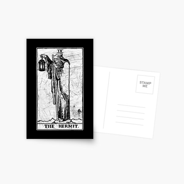 Item preview, The Hermit Tarot Card - Major Arcana - fortune telling - occult designed and sold by createdezign.
