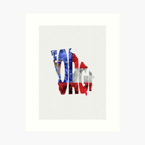 Artikel-Vorschau von Georgia Typografische Karte Flagge, designt und verkauft von A Deniz Akerman.
