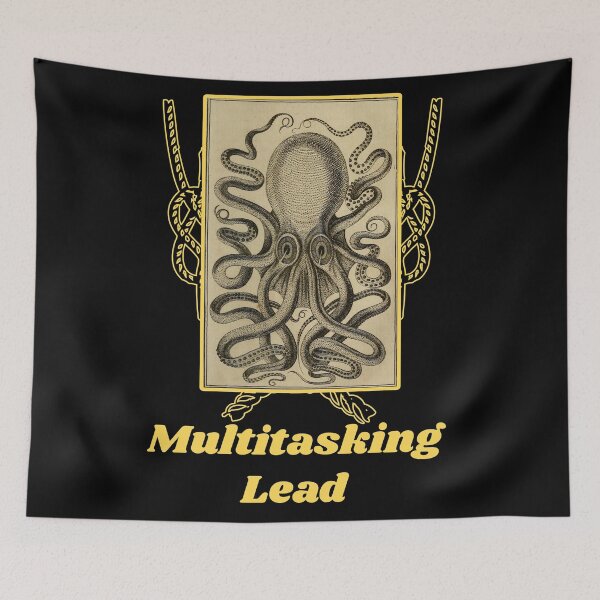 Item preview, 'Multitasking Lead' Old Book Octopus Graphic - Funny Quotes Designs for T-shirts, stickers and other accessories designed and sold by Ridiculam Toga.
