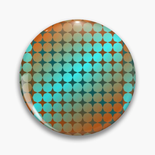 Item preview, Octagons Cyan Orange Ombre designed and sold by Shapes-Mania.