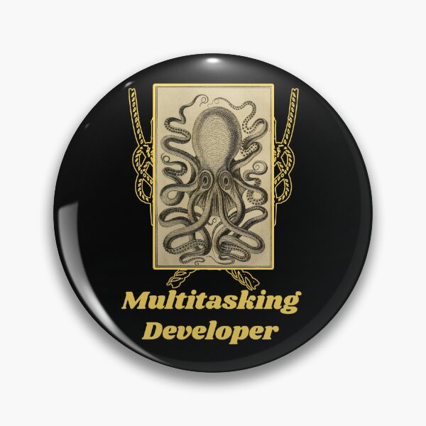 Item preview, 'Multitasking Developer' Old Book Octopus Graphic - Funny Quotes Designs for T-shirts, stickers and other accessories designed and sold by Ridiculam Toga.