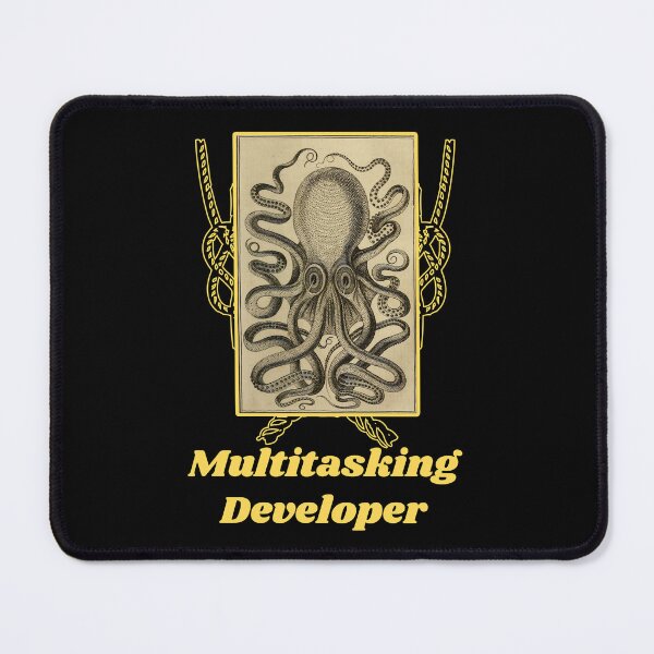 Item preview, 'Multitasking Developer' Old Book Octopus Graphic - Funny Quotes Designs for T-shirts, stickers and other accessories designed and sold by Ridiculam Toga.