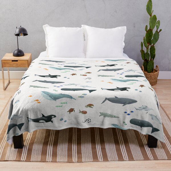 Item preview, Pattern with whales and fishes / underwater world designed and sold by Corinna Arauner.