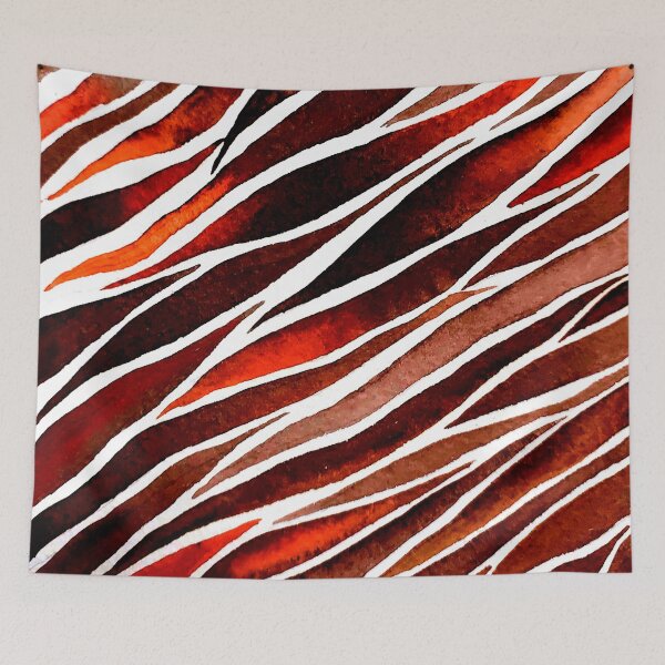 Item preview, Orange Stripes Zebra Print designed and sold by Cobalt Blue Watercolors.