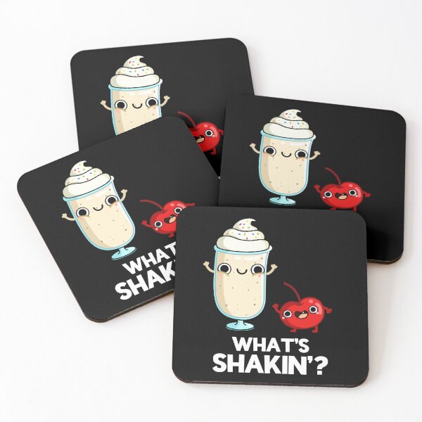 Item preview, What's Shakin Funny Milkshake Puns (Dark BG) designed and sold by punnybone.