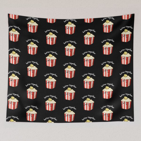 Item preview, Butter Together Funny Popcorn Puns (Dark BG) designed and sold by punnybone.