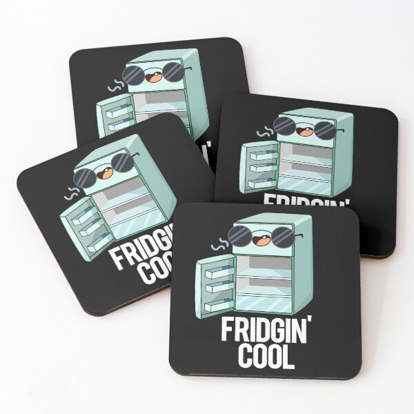 Item preview, Fridgin Cool Funny Refrigerator Puns (Dark BG) designed and sold by punnybone.