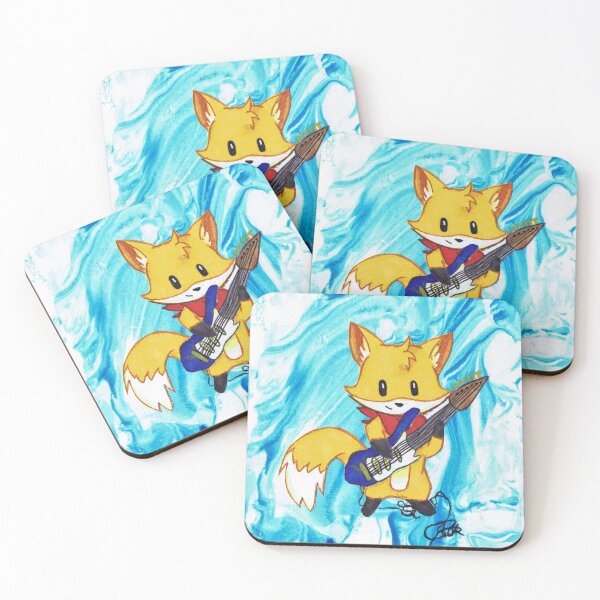 Item preview, Cute Fox with Guitar designed and sold by Ghost King Hollow.