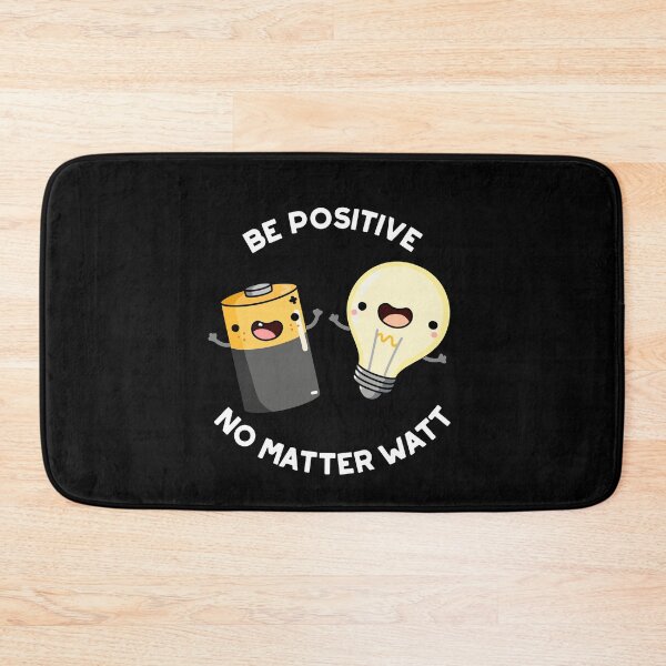 Item preview, Be Positive No Matter Watt Positive Science Puns (Dark BG) designed and sold by punnybone.
