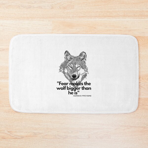 Item preview, Fear makes the wolf bigger than he is - German proverb designed and sold by PellSilversmith.