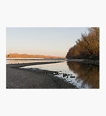 Danube Landscape at Sunset Photographic Print