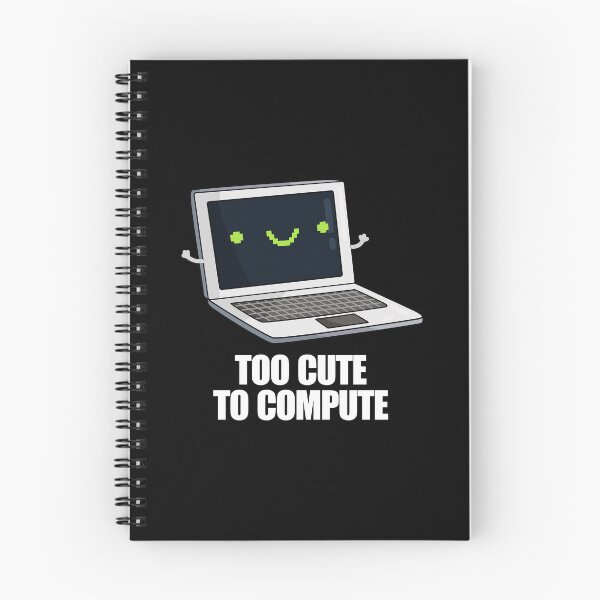 Item preview, Too Cute To Compute Funny Computer Puns (Dark BG) designed and sold by punnybone.