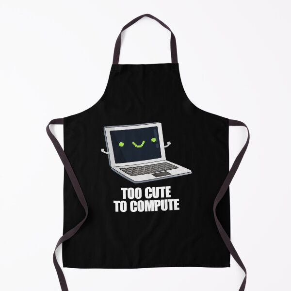 Item preview, Too Cute To Compute Funny Computer Puns (Dark BG) designed and sold by punnybone.