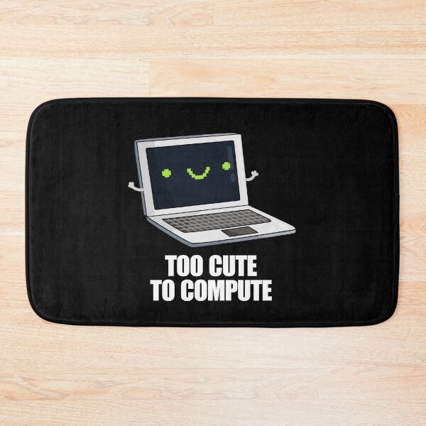 Item preview, Too Cute To Compute Funny Computer Puns (Dark BG) designed and sold by punnybone.