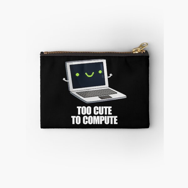 Item preview, Too Cute To Compute Funny Computer Puns (Dark BG) designed and sold by punnybone.