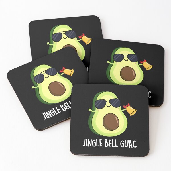 Item preview, Jingle Bell Guac Christmas Funny Guacamole Puns (Dark BG) designed and sold by punnybone.