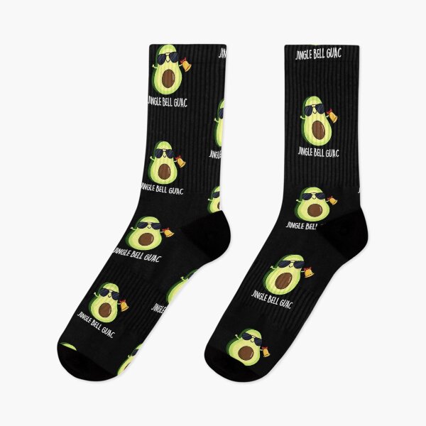 Artikelvorschau, Jingle Bell Guac Christmas Lustige Guacamole-Wortspiele (Dark BG) entworfen und verkauft von punnybone.