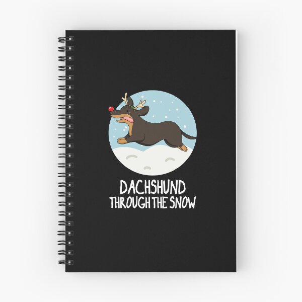 Item preview, Dachshund Through The Snow Funny Christmas Puns (Dark BG) designed and sold by punnybone.