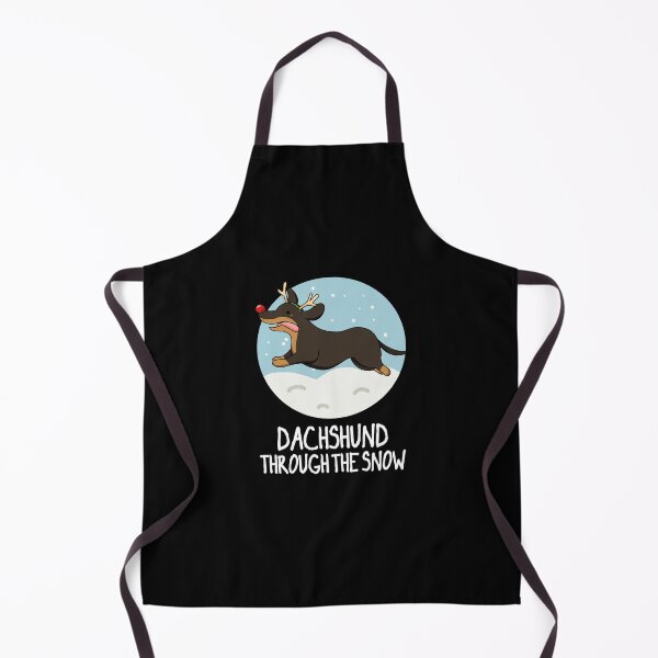 Item preview, Dachshund Through The Snow Funny Christmas Puns (Dark BG) designed and sold by punnybone.