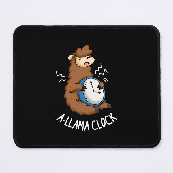 Item preview, A-llama Clock Funny Llama Puns (Dark BG) designed and sold by punnybone.