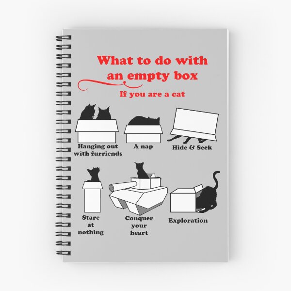 Item preview, How to use an empty box - Cats edition designed and sold by DigitalCleo.