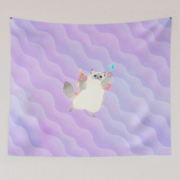Item preview, Fairy Cat Catching Butterfly (ragdoll cat) designed and sold by You Store.