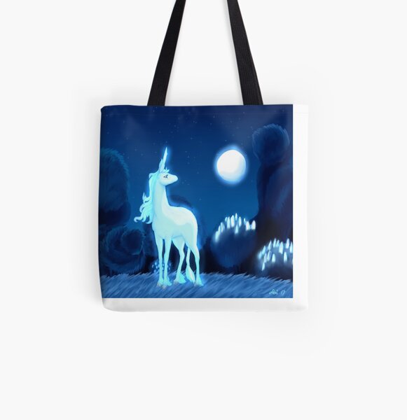 Lune bleue Tote bag doublé
