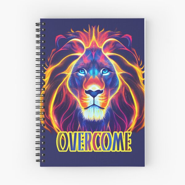Item preview, Overcome Colourful Flaming Lion designed and sold by ThePurpleMelon.