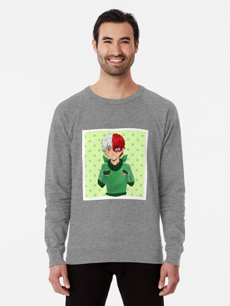 Child Todoroki Cosplaying Deku Lightweight Sweatshirt By