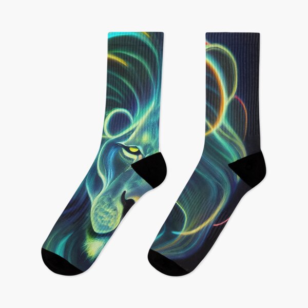 Item preview, Colourful Spectral Lion Print designed and sold by ThePurpleMelon.