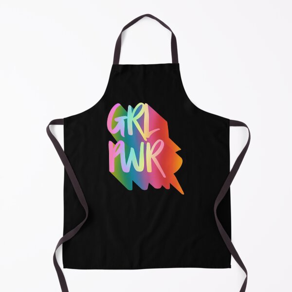 Item preview, GRL PWR Colorful Spectrum Extruded Long Shadow Brushstroke Typography Girl Power Quote designed and sold by Cawaiico.