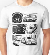 Skyline R33 GTR. Details (transparent background) Unisex T-Shirt