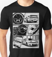 Skyline R33 GTR. Details (white background) Unisex T-Shirt
