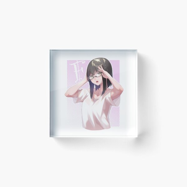 Item preview, Sumika Fujimiya 藤宮澄夏 | Isekai Ojisan 異世界おじさん | Anime Glasses Girl Wearing White T-Shirt designed and sold by Risumu.