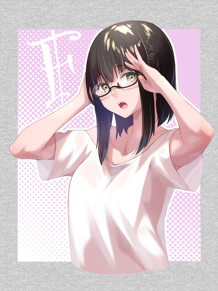 Sumika Fujimiya Isekai Ojisan Anime Glasses Girl Wearing White T Shirt Baby One Piece