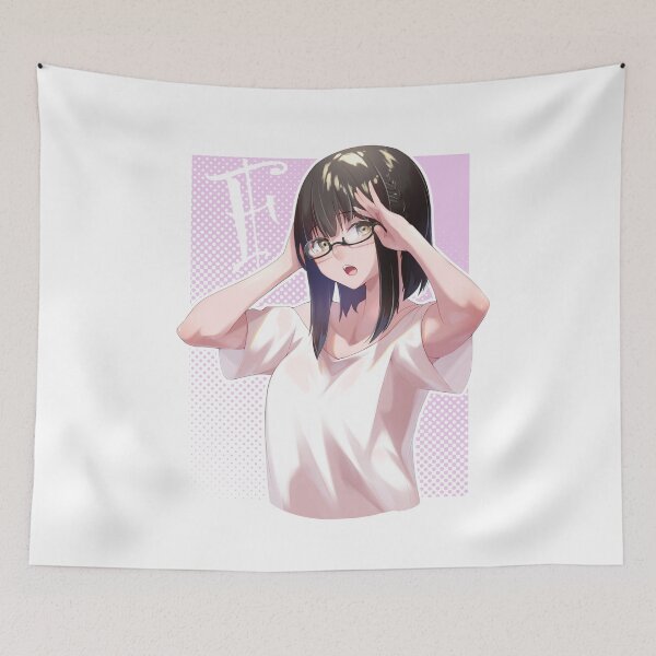 Item preview, Sumika Fujimiya 藤宮澄夏 | Isekai Ojisan 異世界おじさん | Anime Glasses Girl Wearing White T-Shirt designed and sold by Risumu.