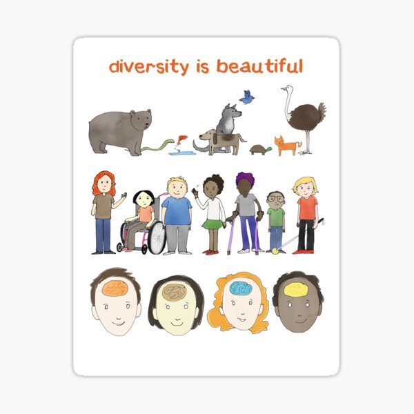 Item preview, diversity is beautiful designed and sold by idrawhumans.