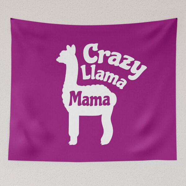 Item preview, Crazy Llama Mama Funny Llama Mom Saying designed and sold by Delightfully Cynical.