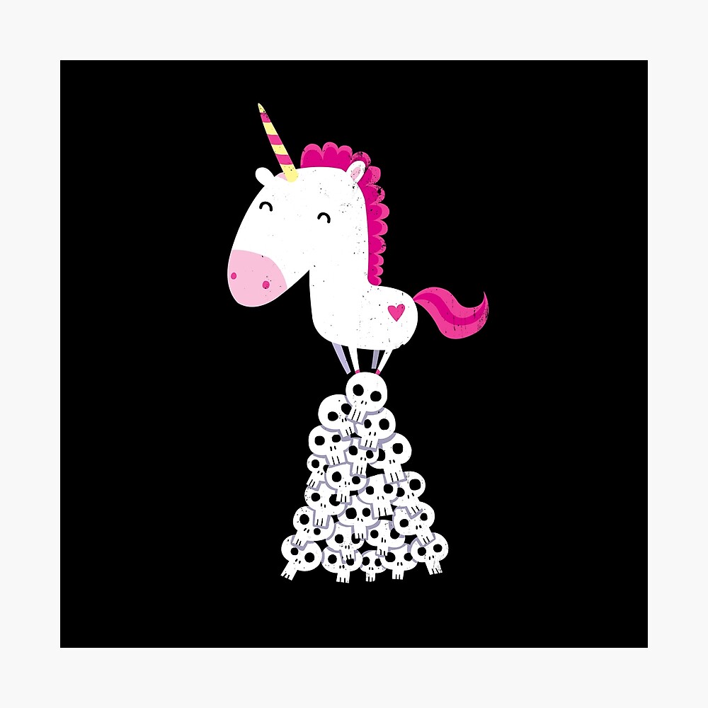 Killer Einhorn Poster Von Dinomike Redbubble