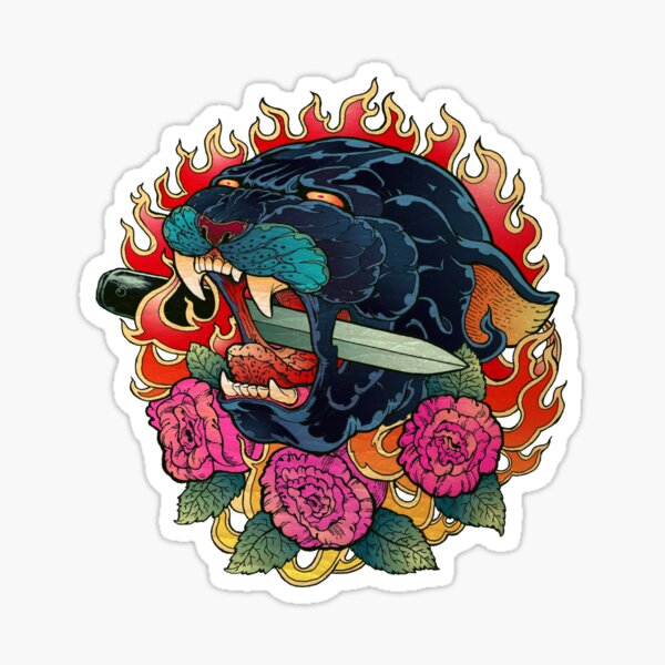 Burning Roses Sticker