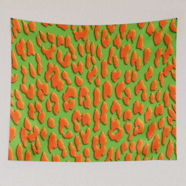 Item preview, Bright Green & Orange Leopard Print designed and sold by AlokeDesigns.