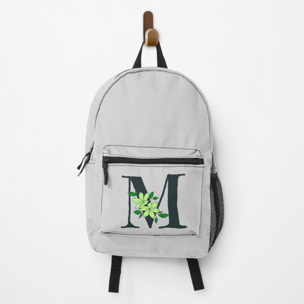 Item preview, Green floral M monogram designed and sold by Coffee Lifestyle.