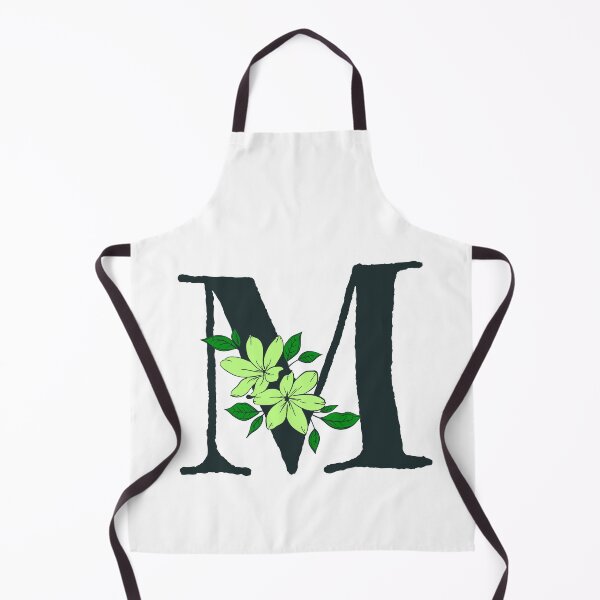 Item preview, Green floral M monogram designed and sold by Coffee Lifestyle.