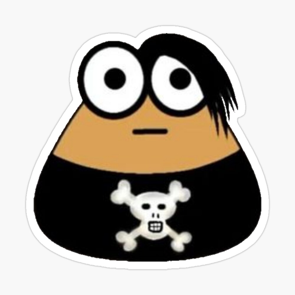 How to draw emo Pou 🖤 