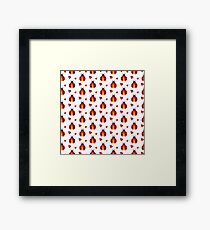 Ladybug. Vector pattern Framed Print